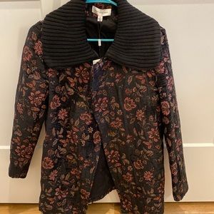 Something Navy - never worn, new with tags.  Velvet floral Blazer coat.